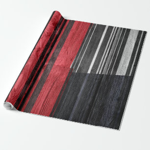 Abstract Modern Stripes Pastel Wood #3 Wrapping Paper