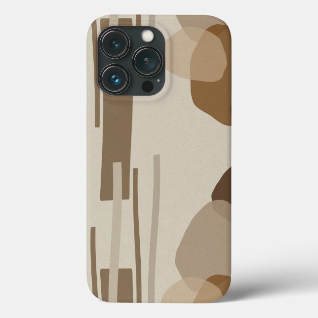 Abstract Modern Terracotta Shapes Case-Mate iPhone Case (Back)