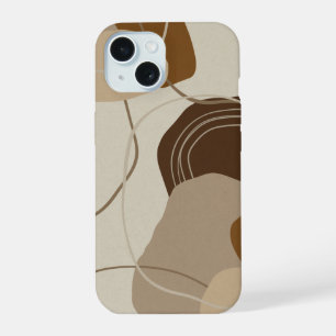 Abstract Modern Terracotta Shapes iPhone 15 Case