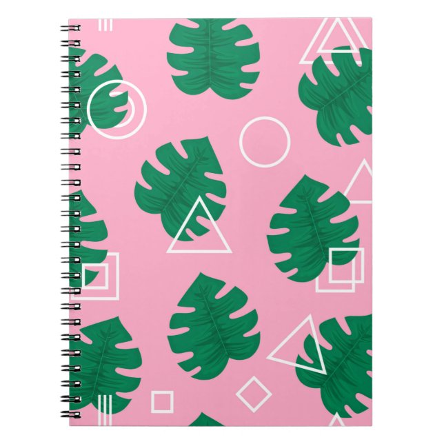 Abstract modern trendy style hipster geometry seam notebook (Front)