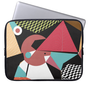 Abstract modern triangles background pattern illus laptop sleeve