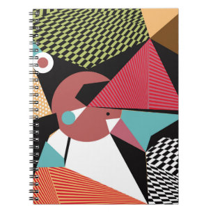 Abstract modern triangles background pattern illus notebook