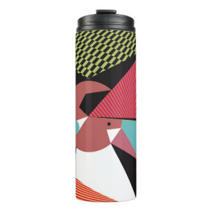 Abstract modern triangles background pattern illus thermal tumbler