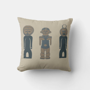 Abstract modern tribal art cushion