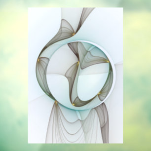 Abstract Modern Turquoise Brown Gold Elegance
