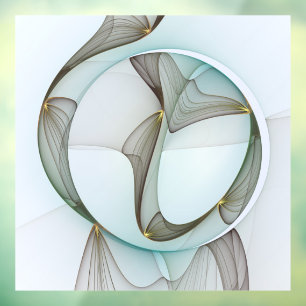 Abstract Modern Turquoise Brown Gold Elegance