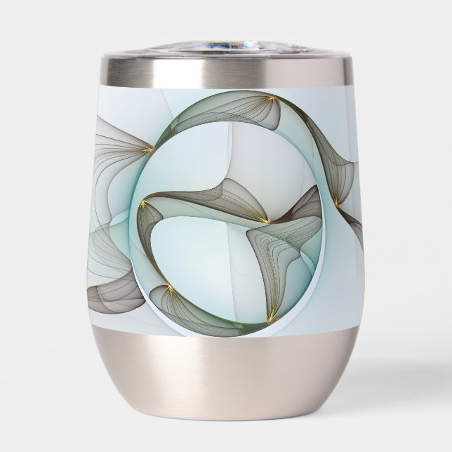 Abstract Modern Turquoise Brown Gold Elegance (Front)