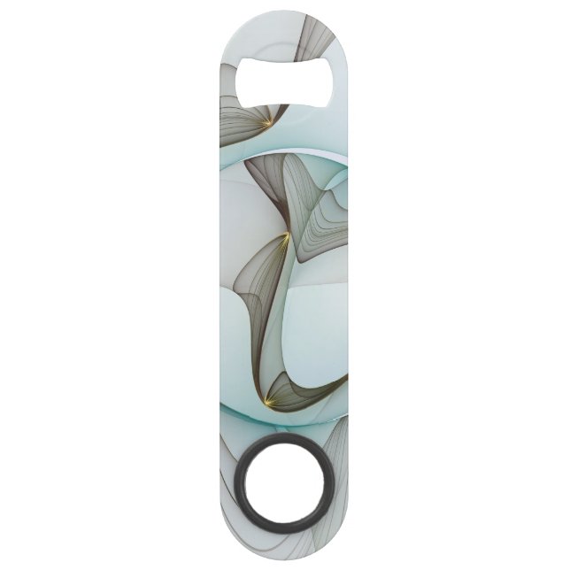 Abstract Modern Turquoise Brown Gold Elegance (Front)