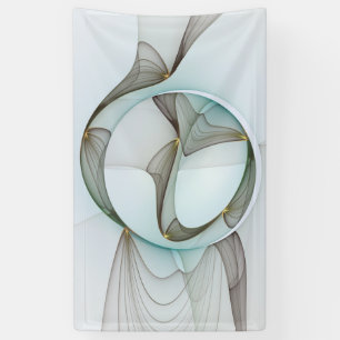 Abstract Modern Turquoise Brown Gold Elegance Banner