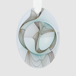 Abstract Modern Turquoise Brown Gold Elegance Ornament
