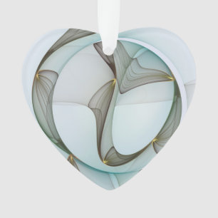 Abstract Modern Turquoise Brown Gold Elegance Ornament
