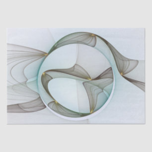 Abstract Modern Turquoise Brown Gold Elegance Tissue Paper