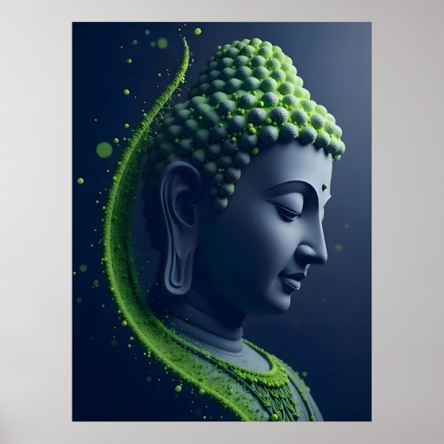 Abstract Modern Wall Art | Buddha Profile Portrait (Front)