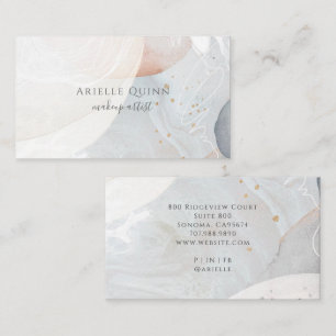 Abstract Modern Watercolor Shapes Makeup Artist Business Card
