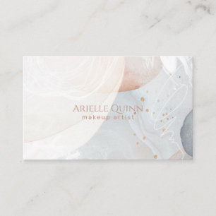 Abstract Modern Watercolor Shapes Textures Earthy Business Card
