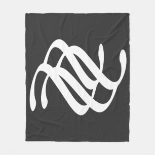 Abstract modern white geometric lines art fleece blanket