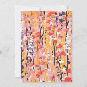 Abstract Modern Wildflower Floral Botanical Garden Announcement