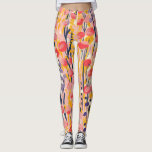 Abstract Modern Wildflower Floral Botanical Garden Leggings<br><div class="desc">A vibrant abstract floral garden with playful wildflowers,  soft botanical shapes,  and expressive textures.</div>