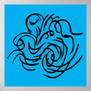 abstract modernist geometric art poster