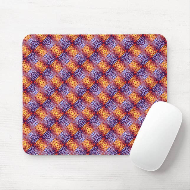 Abstract Molten Flames Mouse Pad (With Mouse)