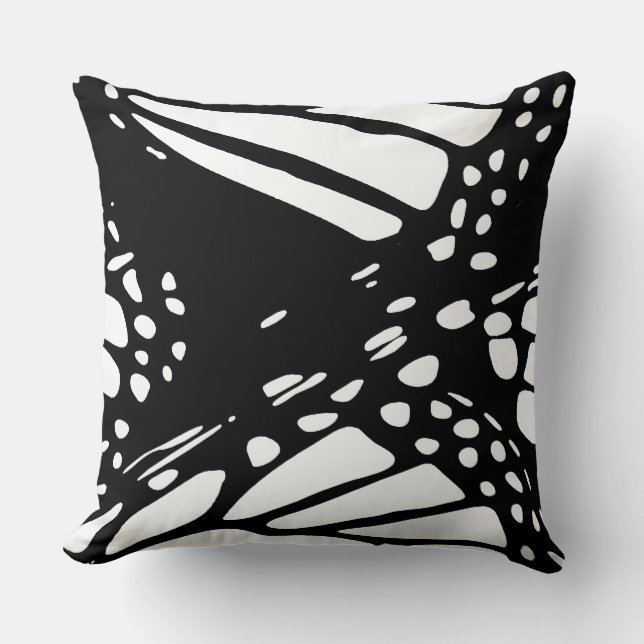 Abstract Monarch Butterfly Design Cushion (Front)