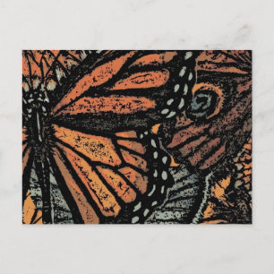 Abstract Monarch Butterfly Postcard