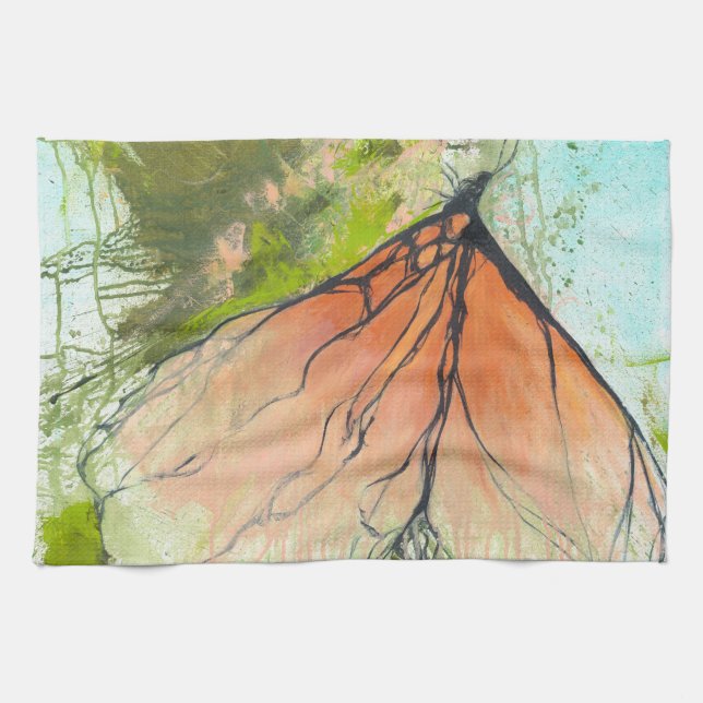 Abstract Monarch Butterfly - Poster Tea Towel (Horizontal)