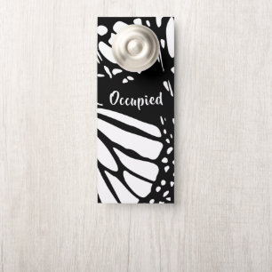 Abstract Monarch Butterfly Wing - Occupied/Vacant Door Hanger
