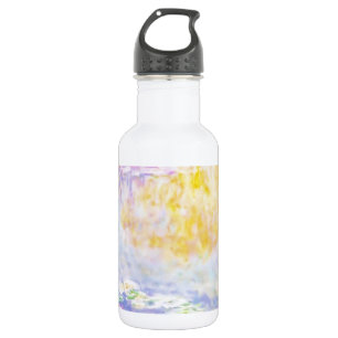 abstract, monet water lilies 7 532 ml water bottle