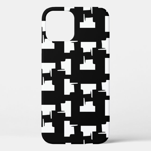 Abstract monochrome background. Halftone illustrat Case-Mate iPhone Case (Back)