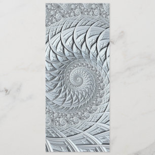 Abstract Monochrome Grey Spiral Fractal Bookmark