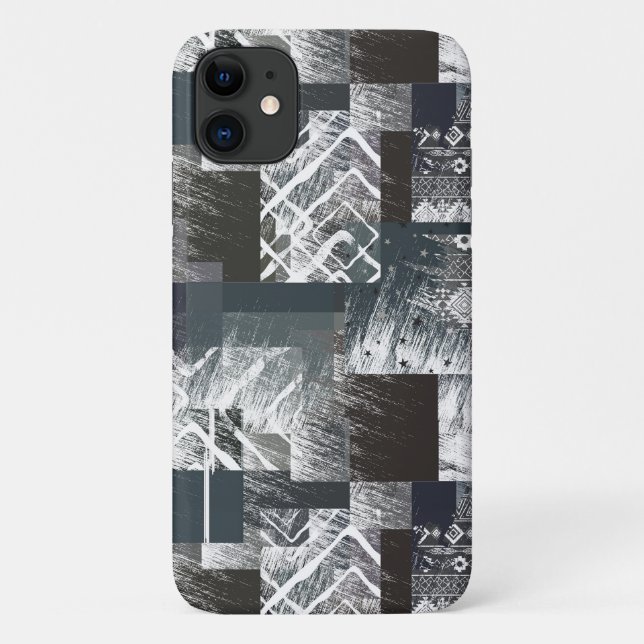 Abstract monochrome patchwork  Case-Mate iPhone case (Back)