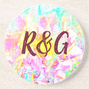 Abstract Monogram Coaster