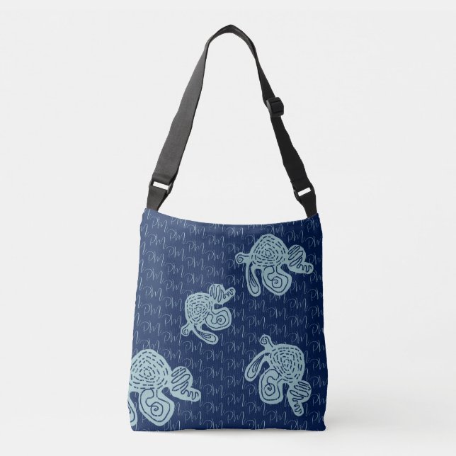 Abstract Monogram Pattern Crossbody Bag (Front)