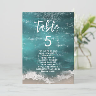 Abstract Moody Ocean Beach Table Seating Charts
