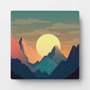 Abstract moon landscape plaque