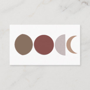 Abstract Moon Phase Art Business Card