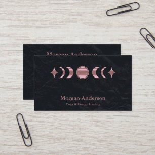 Abstract Moon Phase Gold Spiritual Energie Heiler Business Card