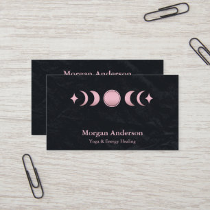 Abstract Moon Phase Gold Spiritual Energie Heiler  Business Card