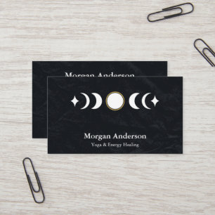 Abstract Moon Phase Gold Spiritual Energie Heiler Business Card