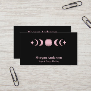 Abstract Moon Phase Gold Spiritual Energie Heiler  Business Card