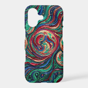 Abstract Moon Phase Jewel Tone iPhone Cases
