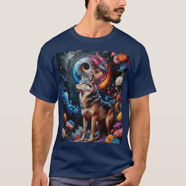 Abstract Moon Wolf T-Shirt (Front)