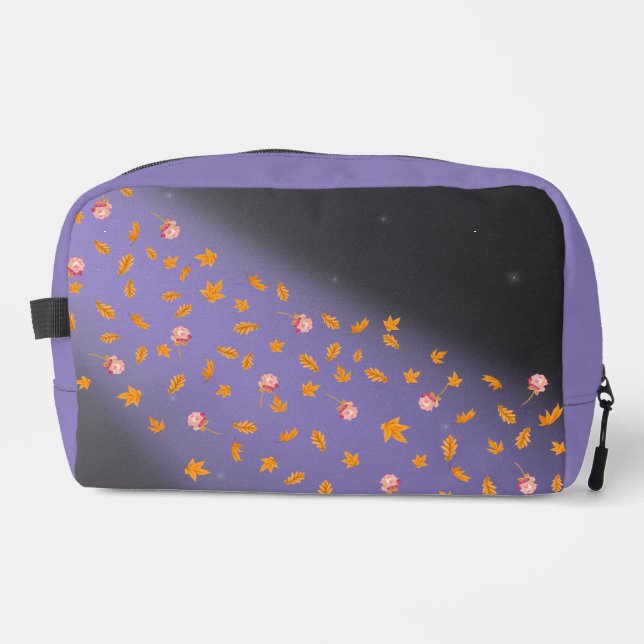 Abstract moonlight autumn leaves roses  dopp kit (Front)