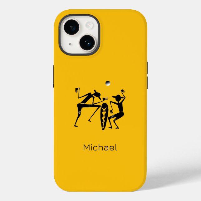 Abstract Moonlight Dance Orange Case-Mate iPhone Case (Back)