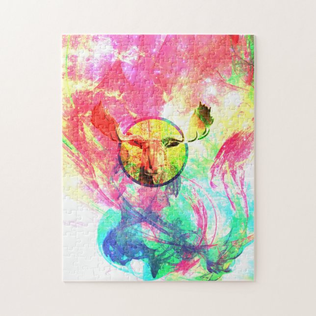 Abstract Moose Photo Puzzle (Vertical)