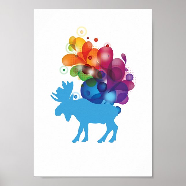 Abstract Moose Poster (Front)