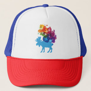 Abstract Moose Trucker Hat