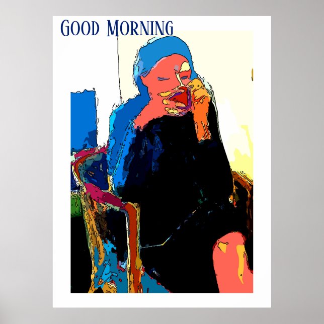 Abstract Morning Coffee Poster, add text Poster (Front)