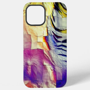 Abstract mosaic drawing lightly carved and pearly iPhone 12 pro max case
